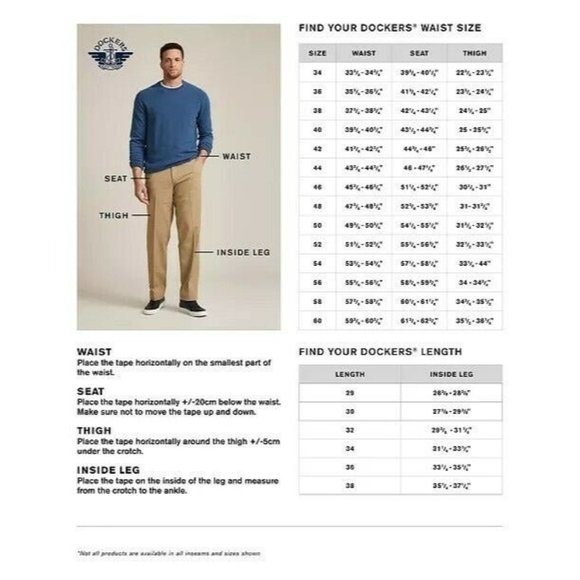 Dockers Signature Lux Cotton Pants Big & Tall 50 X 30 - Picture 4 of 12